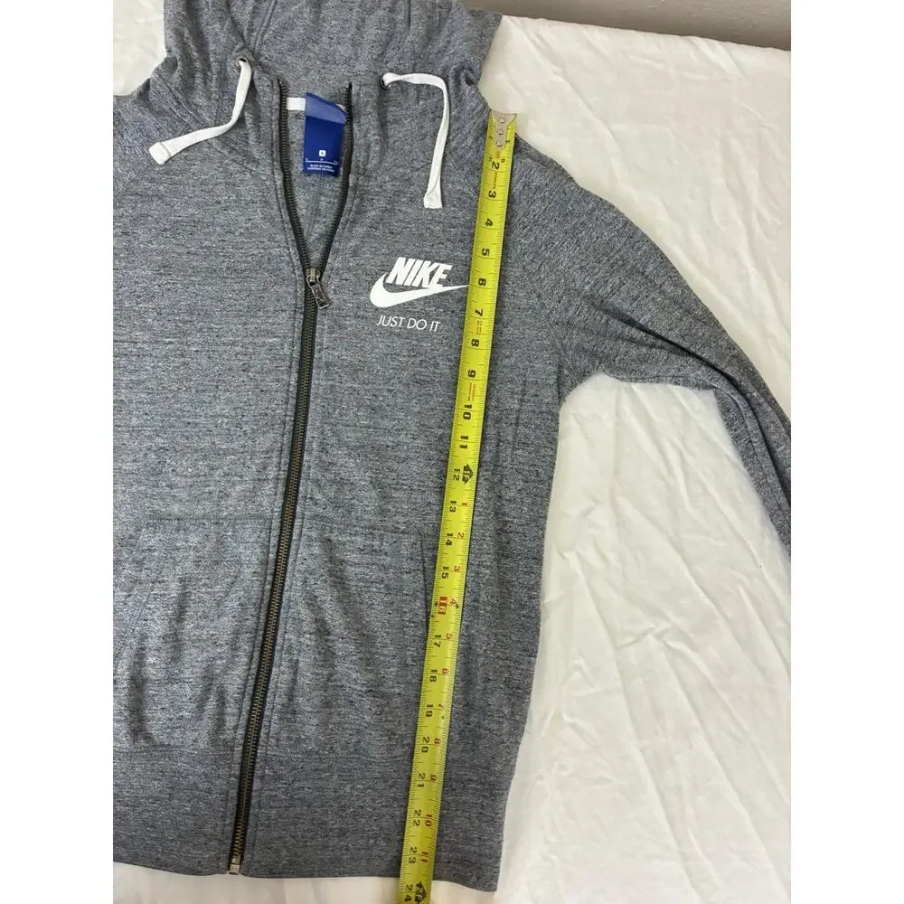 Nike Grey Full Zip Long Sleeve Activewear Athletic Hoodie Women's Small